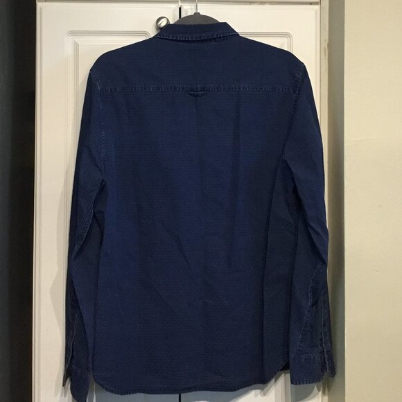 AG Adriano Goldschmeid Textured Blue Button Up Shirt - Picture 2 of 6